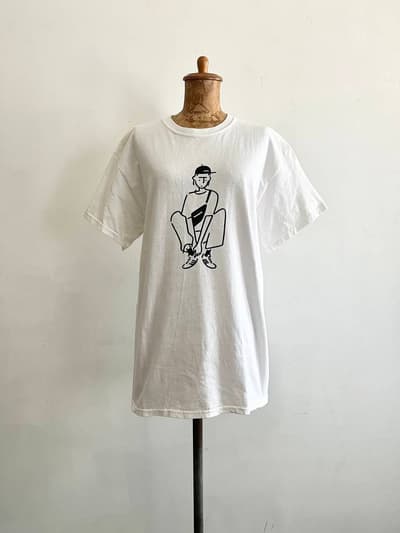 YU NAGABA　イラストTシャツ　ホワイト　サイズM 画像1