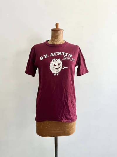 ヴィンテージ　Champion　イラストロゴTシャツ　S.F.AUSTIN　サイズM 画像1