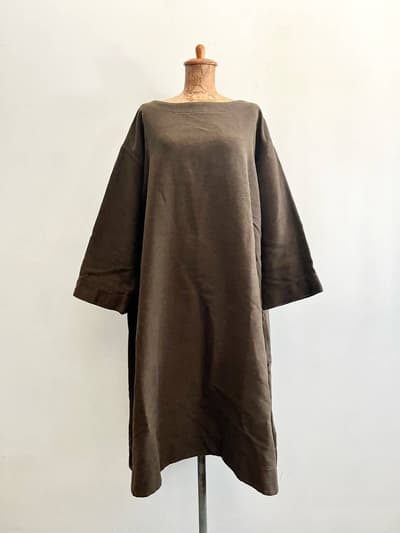 45R　フランネルのドレス　ブラウン　サイズ0 画像1