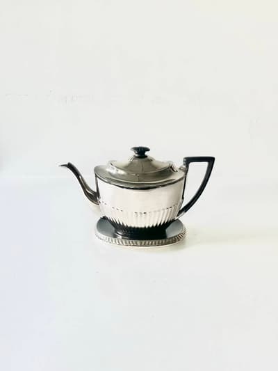 【イギリスアンティーク】Crown Devon 　シルバーポット　アンティーク 画像1