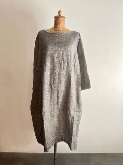 【美品】nestRobe　リネンウールコットンワンピース　01143-1156 画像1