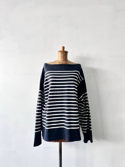 OUTIL　Tricot AAST　ネイビー　ボーダーカットソー　サイズ０ 画像1