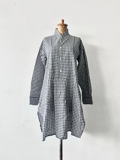 【美品】Veritecoeur　後ろベンツチュニックワンピース　VC-953　ギンガムチェック 画像1