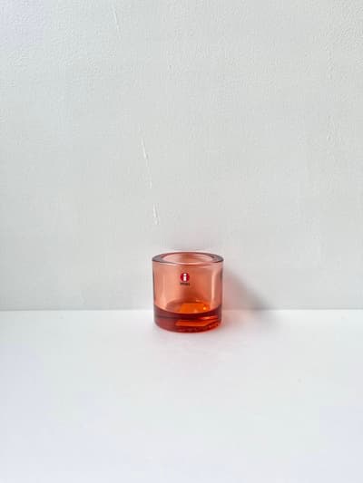 【未使用】iittala・marimekko キャンドルホルダー KIVI　Rose olive 画像1