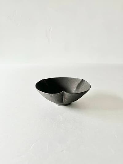 【美品】高木志保　小鉢　黒釉 画像1