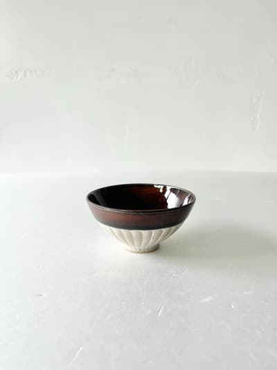 【美品】小石原焼　圭秀窯　刷毛目 茶碗鉢 画像1