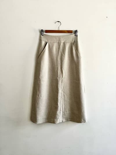 PARLMASEL　ロングスカート　サイズ36　サンドベージュ　スリット 画像1