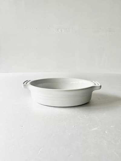 【未使用】LE CREUSET　グラタン皿　白 画像1