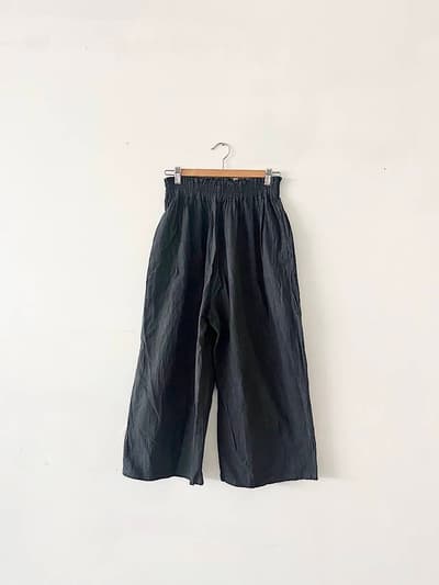 ヂェン先生の日常着　リラックスパンツ　薄手　黒 画像1