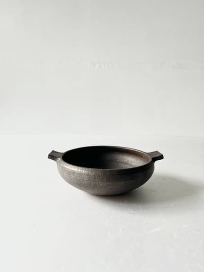 【美品】清岡幸道　グラボウル　黒釉　1 画像1