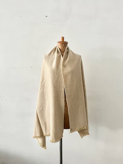 【美品】GALERIE VIE　ウールヘリンボーン　大判　 画像1