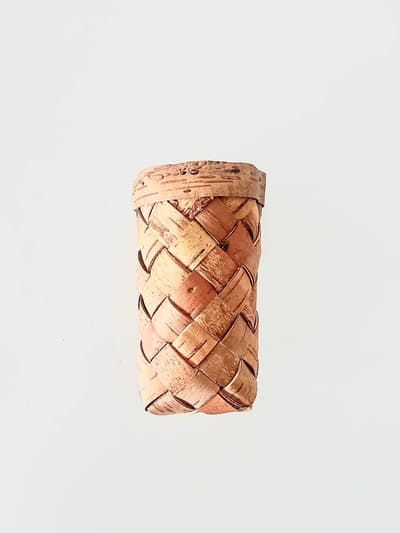 【美品】白樺かご　カトラリー立て　ペン立て　北欧 画像1