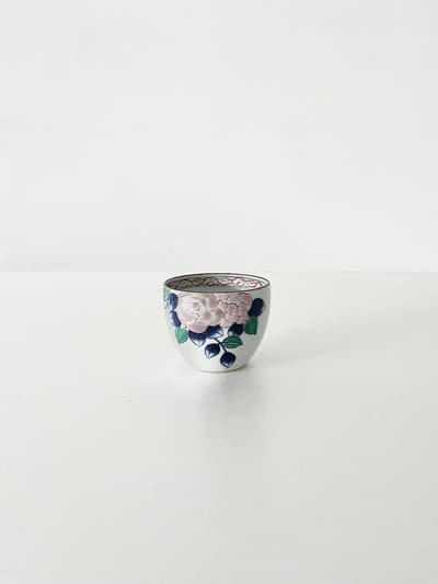 【美品】たなかふみえ　湯呑　蕎麦猪口　椿　2 画像1