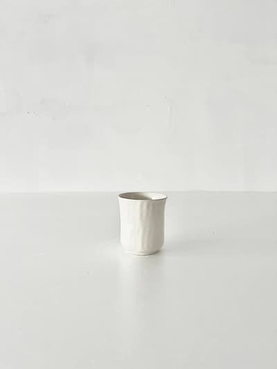 【美品】河合竜彦　白釉湯呑　1 画像1