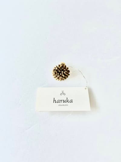 【未使用】Haruka Okamoto　真鍮ピンブローチ 画像1