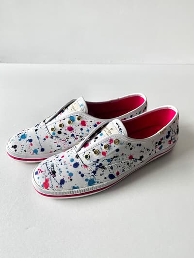 【未使用】Keds・kate spade　ペイント　スニーカー　CH KS PAINT WHT MULTI 画像1