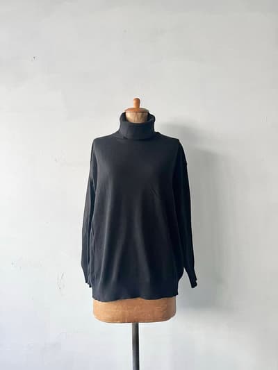 【美品】SOIL　カシミヤ混タートルネック　黒　サイズF 画像1