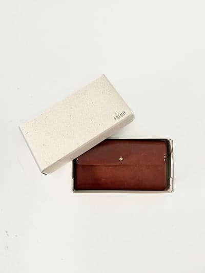 SAFUJI　ミニ長財布 ホック　キャメル 画像1