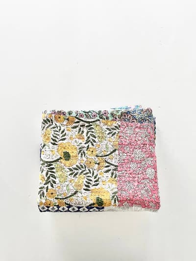 【美品】インド　ヴィンテージ　ラリーキルト　カンタ刺繍　更紗　柄　虎　刺し子のみ　220・130 画像1
