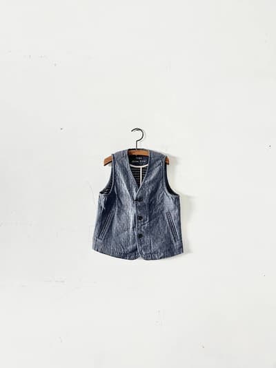【未使用】【Kid's】FITH　シャンブレーベスト　100㎝ 画像1