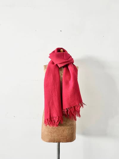 【美品】SOIL　ストール　マフラー　レッド 画像1