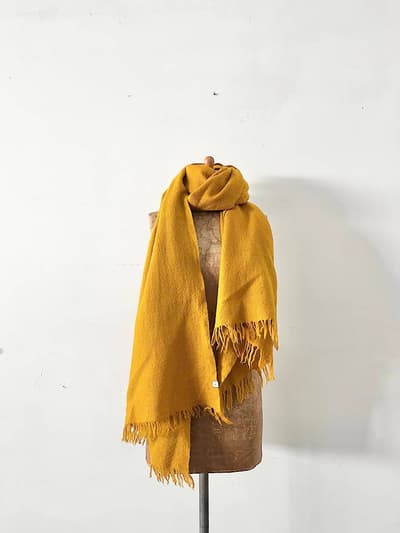 【美品】SOIL　ストール　マフラー　イエロー 画像1
