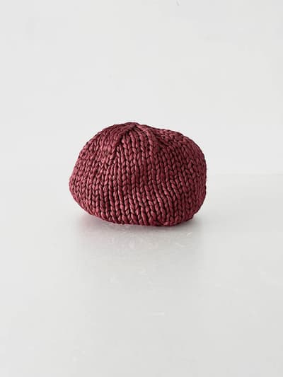 【美品】KIJIMA TAKAYUKI　ニットベレー帽　ワインレッド  画像1