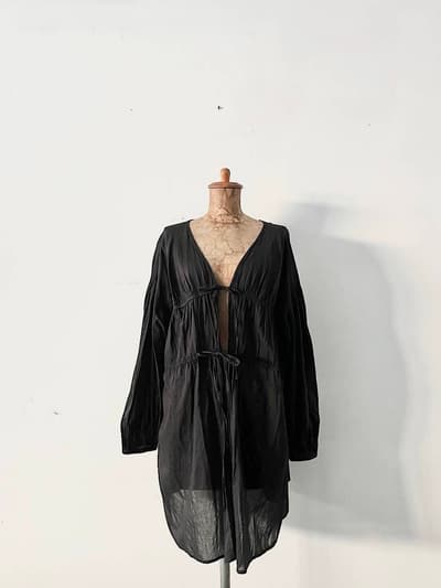 JOUNAL STANDARD relume　羽織ブラウス　カディコットン　黒 画像1