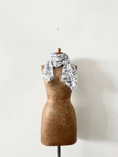 【美品】R&D.M.Co- OLDMAN'S TAILOR　ガーゼストール　ショール　綿 画像1