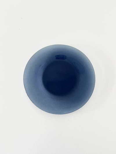 　【北欧vintage 】廃盤　ARABIA　oma　ガラスプレート　22cm　青 画像1