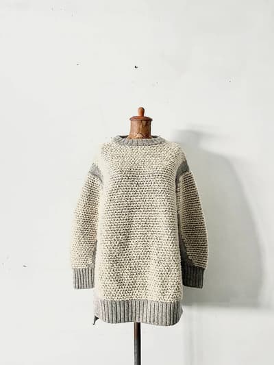 iliann loeb　ミックスニット　厚手　ウール　ナイロン 画像1