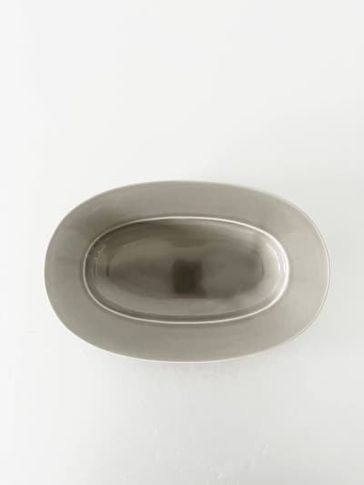 【未使用】yumiko iihoshi porcelain oval plate オーバルプレートmist beige　Lサイズ 画像1
