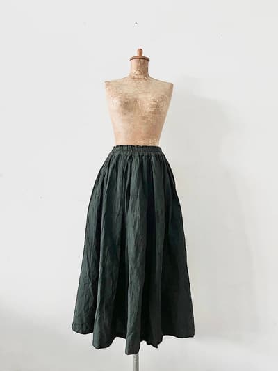 ヂェン先生の日常着　イージースカート　黒　 画像1
