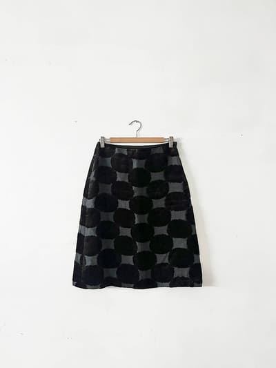 【美品】mina perhonen　sand flower　ベルベットパイルスカート　サイズ38  画像1