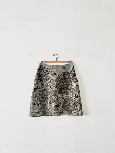 【美品】mina perhonen　imagine　ウール台形スカート　サイズ38 画像1