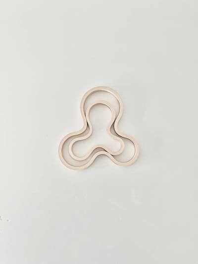 【北欧】majamoo　白樺ポットスタンド　大小セット　未使用 画像1