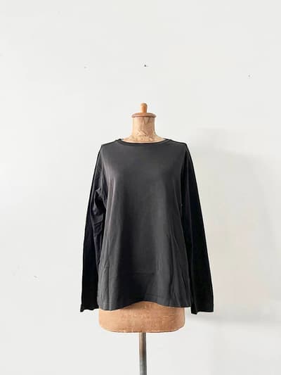 handvaerk　コットンカットソー　サイズS　黒 画像1