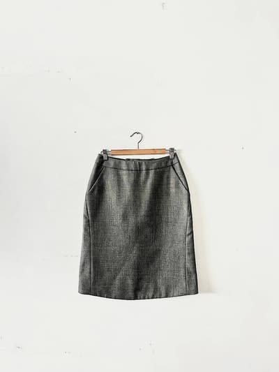 MARNI　ウールスカート　サイズ40　グレー　後ろジップ 画像1