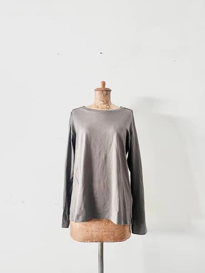 handvaerk　コットンカットソー　サイズS　グレー 画像1