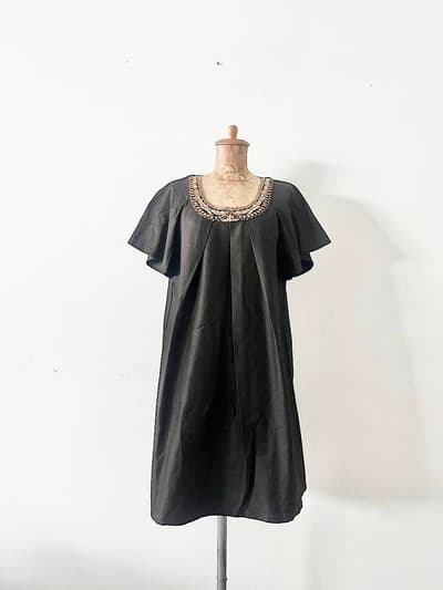 【未使用】People Tree　刺繍ワンピース　コットン　シルク　サイズL 画像1