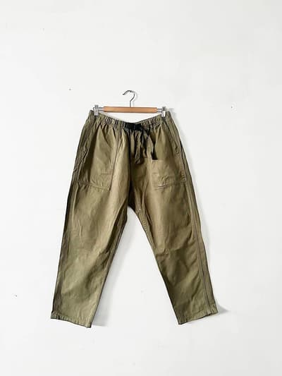 GRAMICCI　ルーズテーパードパンツ　アメリカ製　オリーブ　サイズM 画像1