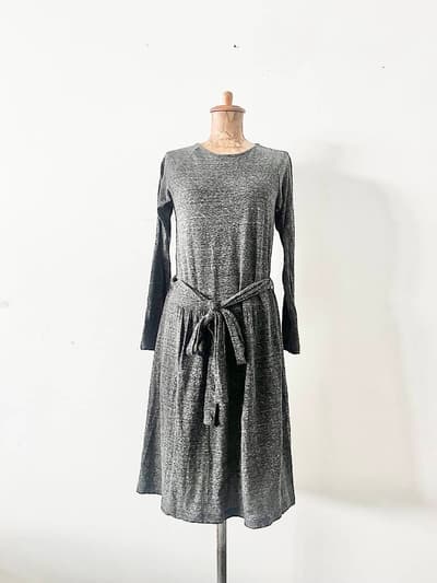 【美品】si-si-si　カットソーワンピース　紐有り　コットン 画像1
