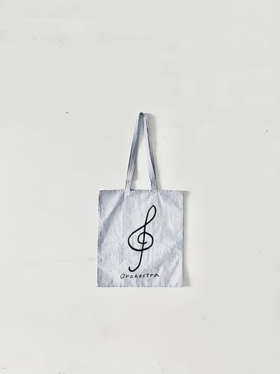 【美品】pot and tea　ト音記号バッグ　orchestra　トートバッグ 画像1