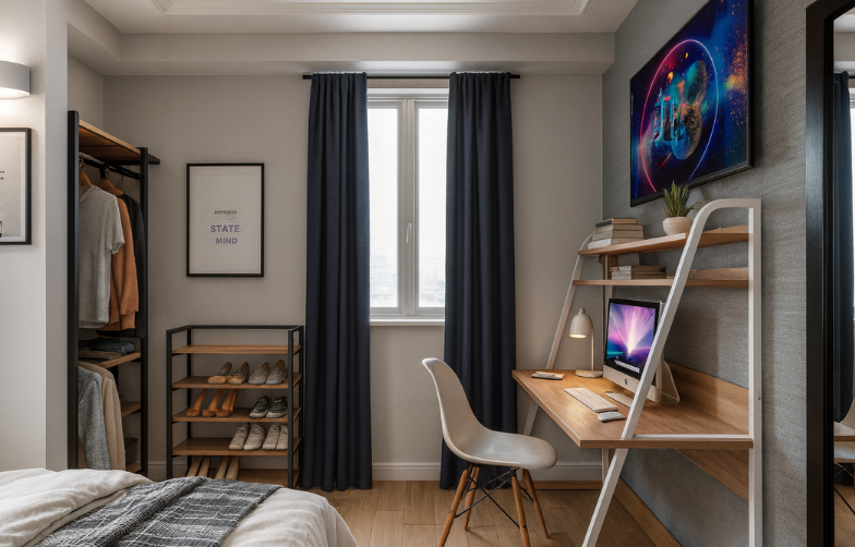 Dormitorio Moderno: Minimalismo, Orden y Confort