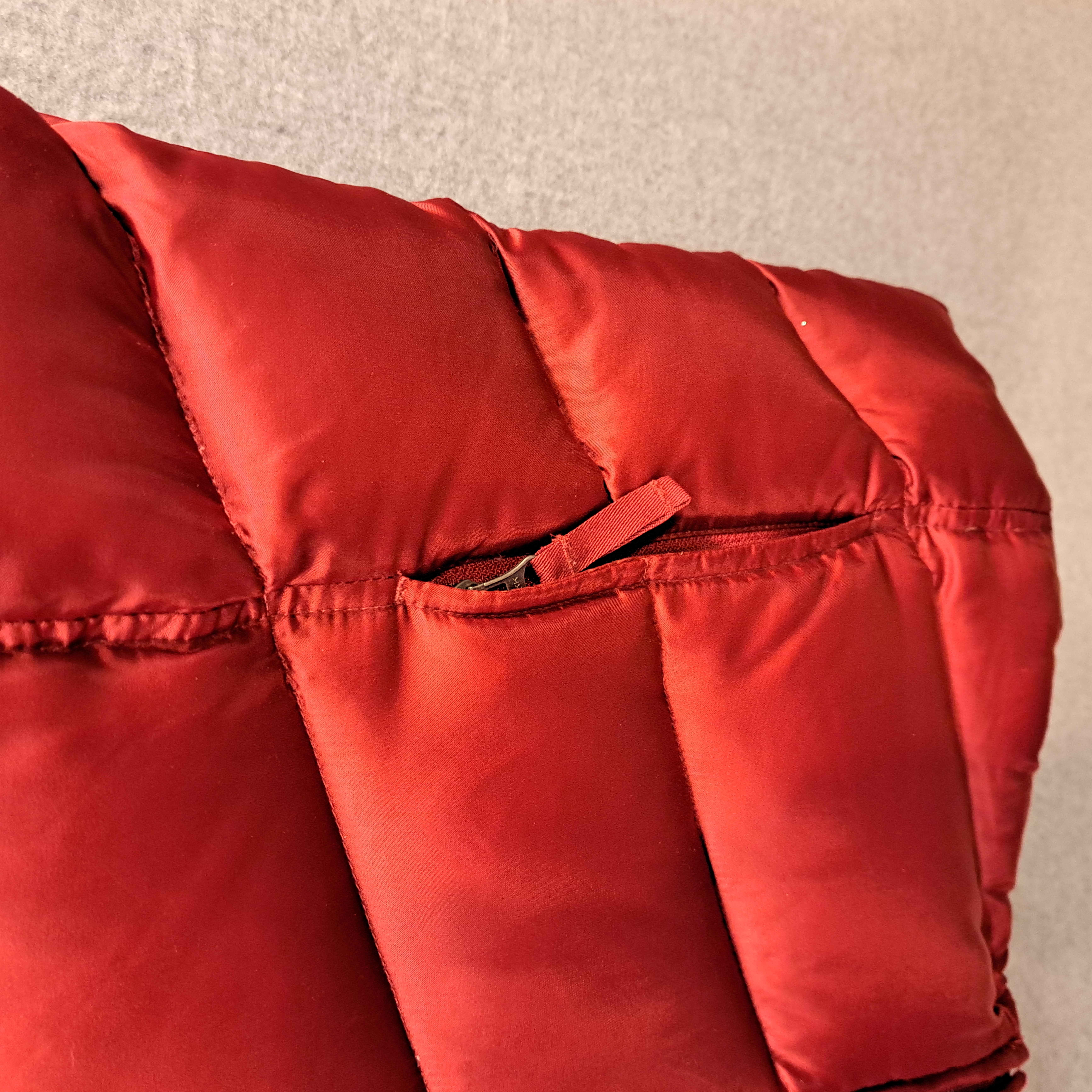 Eddie Bauer Down Puffer Vest Rust Full Zip Quilted Unisex L Insulated Outdoors - Picture 7 of 13