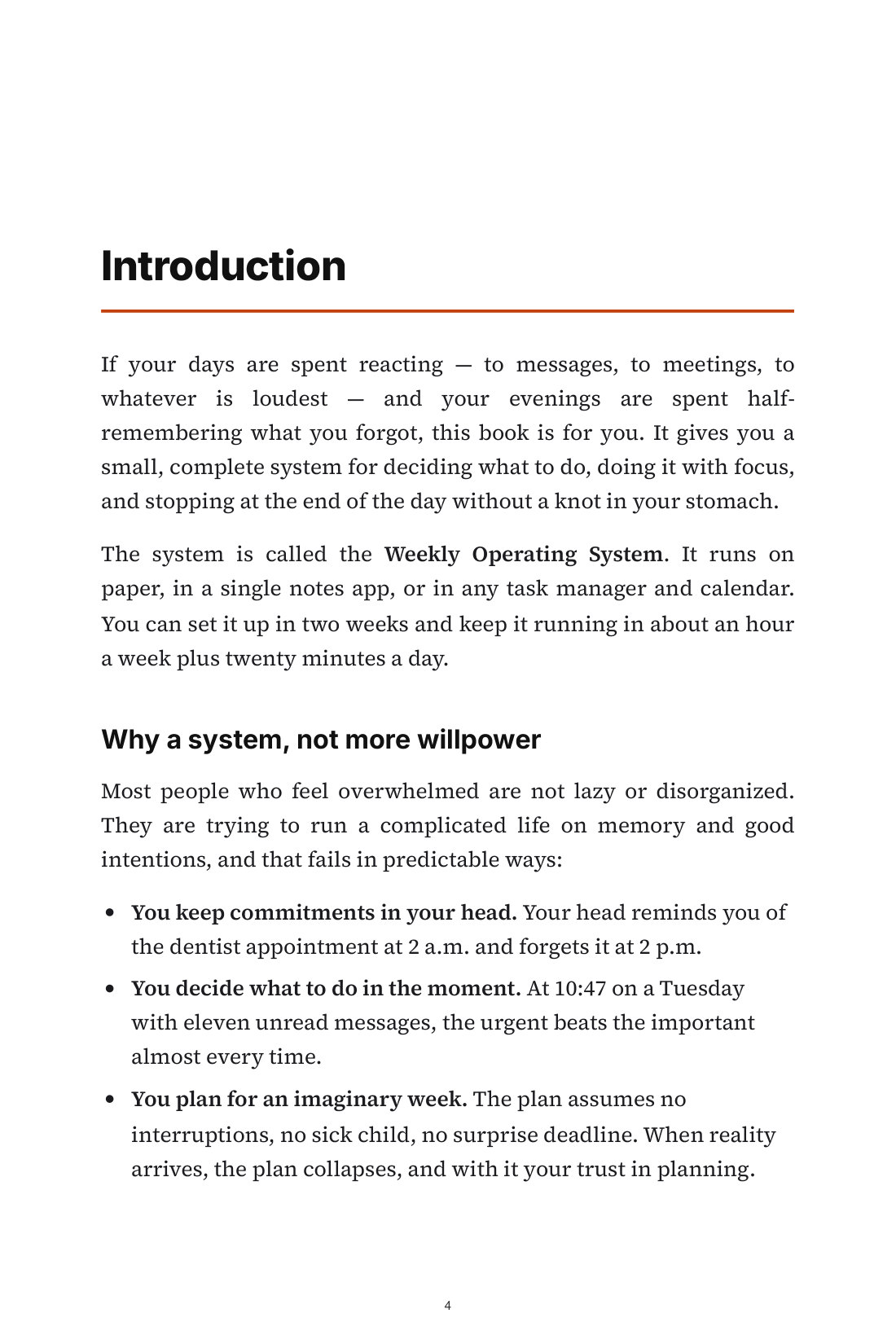 The Weekly Operating System — 2
