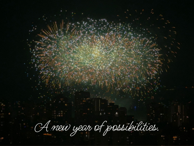 eCard  A year of possibilities. Front