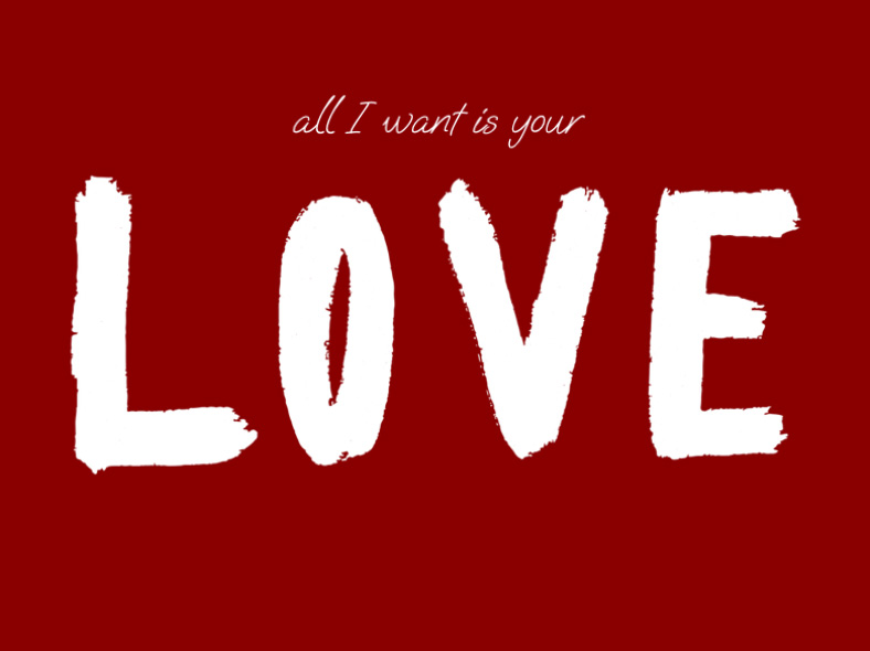 eCard  todo lo que quiero es tu amor Front