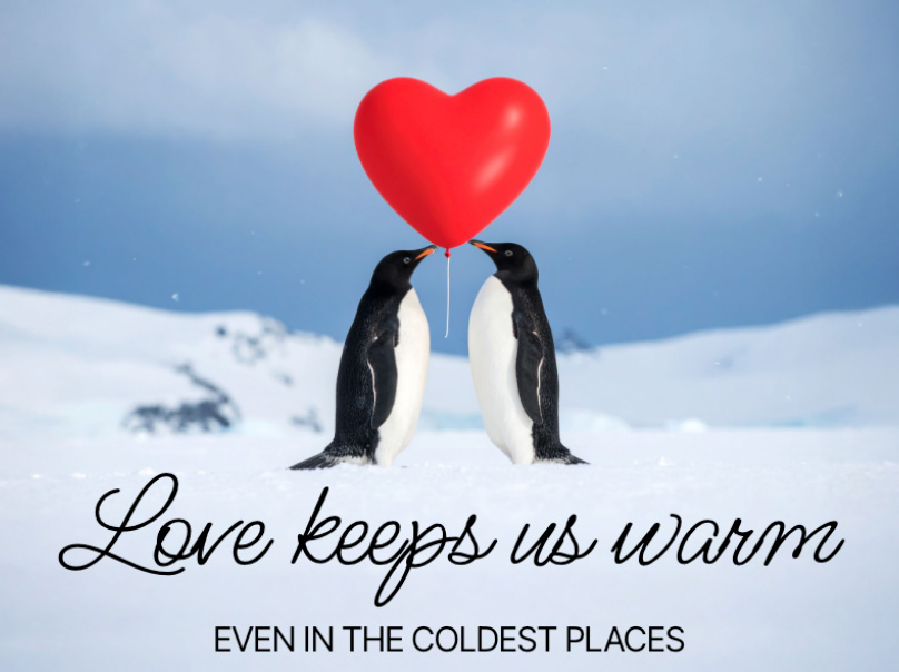 Sample  Love keeps us warm Front