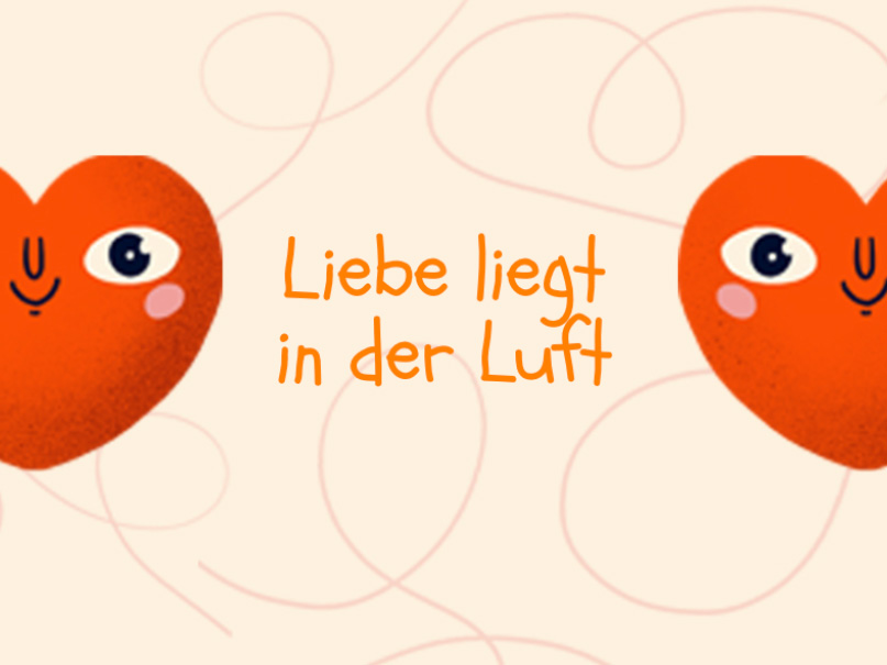 eCard love Liebe ist in der Luft Front